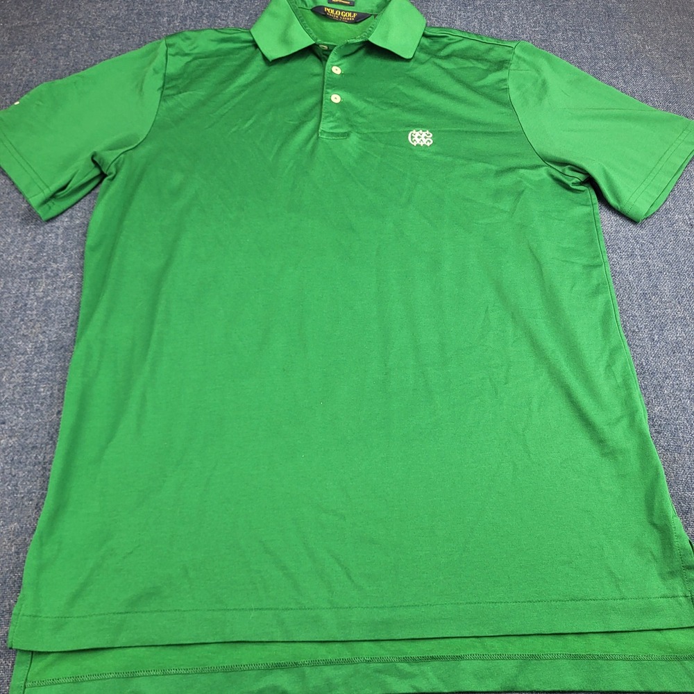 Polo Golf Ralph Lauren Mens Performance Green Pima Cotton Polo Shirt Size Med